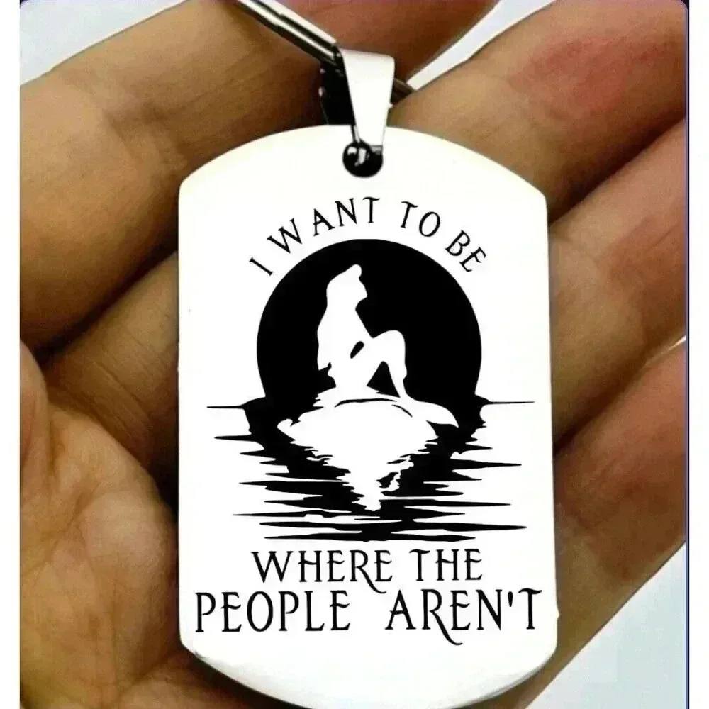 Mermaid I Wanna Be Where People Aren't Hot Mmiuve Anime Keychain